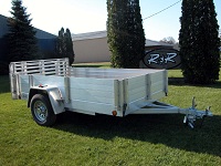 Utility Trailer with Solid Aluminum Plank
                          Sides