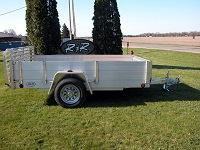 Utility Trailer with Solid Aluminum Plank
                          Sides